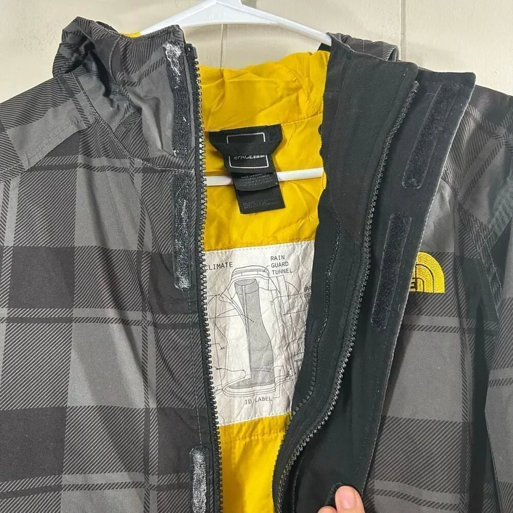 The North Face Boys XL 18/20 HyVent 3-in-1 Triclimate Plaid Jacket